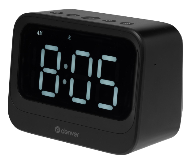 Denver Radiobudzik Denver EC-54B z głośnikiem Bluetooth czarny - 1535094 - zdjęcie 2